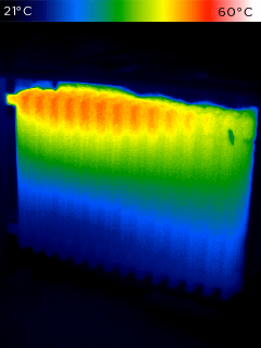 Grzejnik żeliwny termowizja